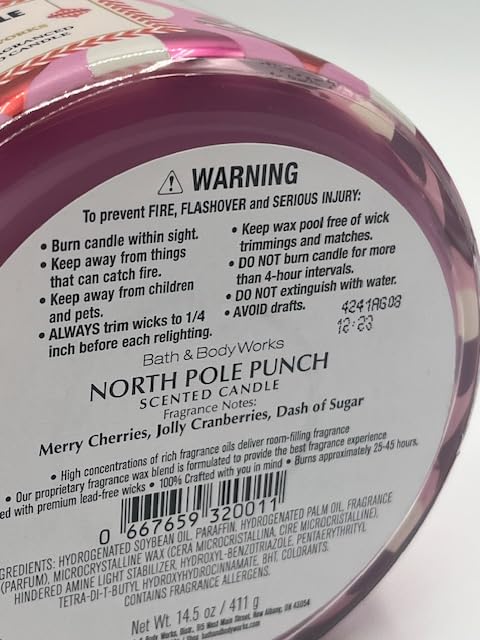 Noel Victoire ※土日祝日発送 Amazon.com: North Pole Punch 3 Wick Scented Candle 14.5